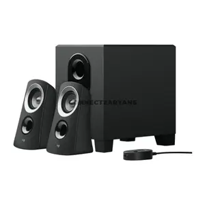 Logitech Z313 2.1 Speaker System with Subwoofer Black, 50W Peak / 25W RMS Output, 15W Subwoofer, Dual 5W Satellite Speakers, 3.5mm Audio Input, Wired Control Pod & Headphone Jack