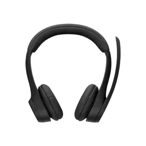 Logitech Zone 300 Midnight Black Wireless Bluetooth Headset, Dual Noise-Cancelling Microphones, Multipoint Bluetooth, Up to 20 Hours Listening & 16 Hours Talk Time, 30m Wireless Range, 122g Lightweight Design, 981-001406