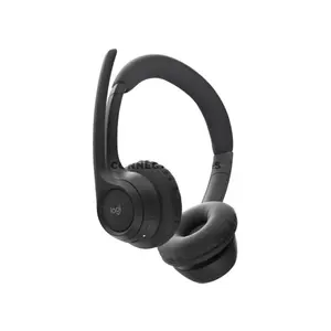 Logitech Zone 300 Midnight Black Wireless Bluetooth Headset, Dual Noise-Cancelling Microphones, Multipoint Bluetooth, Up to 20 Hours Listening & 16 Hours Talk Time, 30m Wireless Range, 122g Lightweight Design, 981-001406