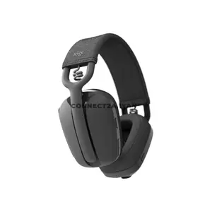 Logitech Zone Vibe 100 Graphite Wireless Bluetooth Headset, 40mm Drivers, Dual Beamforming MEMS Microphones, Bluetooth 5.2, Multipoint Connectivity, Up to 20 Hours Listening & 18 Hours Talk Time, 30m Range, 185g, 981-001213