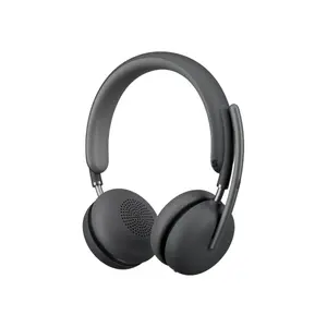 Logitech Zone Wireless 2 Graphite UC Bluetooth Headset, Hybrid ANC, 4 Noise-Cancelling Microphones, 40mm Drivers, Bluetooth 5.2, USB-C Receiver + USB-A Adapter, Up to 40 Hours Listening, 50m Wireless Range, 981-001311
