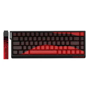 FGG MadLions MAD68 HE Theme Red Magnetic Gaming Keyboard, 68-Key Compact Layout, Hall Effect Switches, Rapid Trigger Technology, RGB Esports Gaming Keyboard