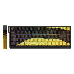 FGG MadLions MAD68 HE Theme Yellow Magnetic Gaming Keyboard, 68-Key Compact Layout, Hall Effect Switches, Rapid Trigger Technology, RGB Esports Gaming Keyboard