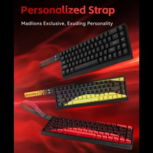 FGG MadLions MAD60 HE Theme Yellow Magnetic Gaming Keyboard, 60% Compact Layout, Hall Effect Switches, Rapid Trigger Technology, Competitive Gaming Keyboard