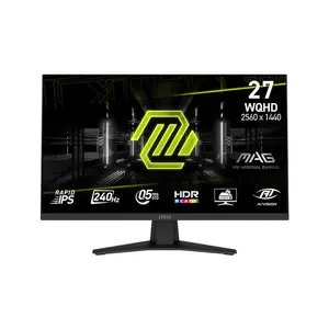 MSI MAG 274QF X24 27 Inch QHD Gaming Monitor, 2560×1440 Resolution, 240Hz Refresh Rate, Rapid IPS Panel Technology, 0.5ms Response Time, High-Performance Competitive Gaming Display