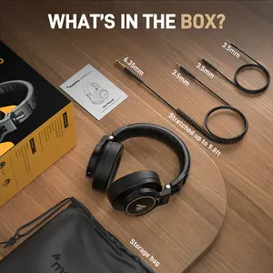Maono MH700 Professional Monitoring Headphones, 50mm High-Resolution Audio Drivers, Closed-Back Acoustic Design, 3.5mm and 6.35mm Audio Connectivity, Over-Ear Studio Monitoring Headset