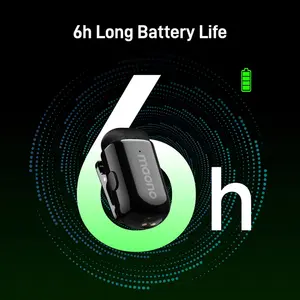 Maono Wave T1 Mini PC2 Wireless Lavalier Microphone, USB-C/Lightning, 48kHz/16-bit Audio, 4-Level AI Noise Cancellation, Charging Case