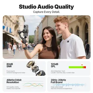Maono Wave T5 Wireless Lavalier Microphone, USB-C/Lightning/3.5mm, 48kHz/24-bit Audio, AI Noise Cancellation, Charging Case