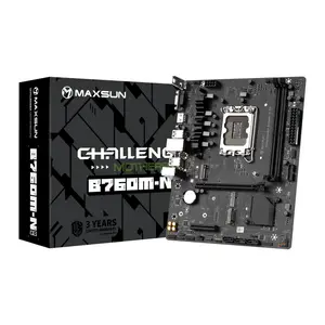 MAXSUN Challenger B760M-N D5 V2 Micro-ATX Motherboard, Intel B760 Chipset, LGA1700 Socket, PCIe 4.0, DDR5 Memory Support, Intel Core 14th Gen Compatible