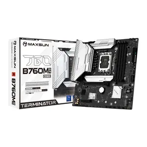 MAXSUN Terminator B760M D4 Wi-Fi6E V2 Micro-ATX Motherboard, Intel B760 Chipset, LGA1700 Socket, PCIe 4.0, Wi-Fi 6E, DDR4 Memory Support