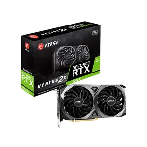 MSI GeForce RTX 3060 Ti VENTUS 2X OC 8GB Graphics Card, 8GB GDDR6 Memory, Factory Overclocked Core Clock, Dual Fan Thermal Design, NVIDIA Ampere Gaming GPU