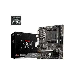 MSI B550M-A PRO Micro-ATX Motherboard, AMD B550 Chipset, AM4 Socket, DDR4 Memory Support, PCIe 4.0 Expansion, Professional Ryzen Computing Platform