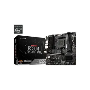 MSI B550M PRO-VDH WIFI Micro-ATX Motherboard, AMD B550 Chipset, AM4 Socket, DDR4 Memory Support, WiFi Connectivity, Compact Ryzen Performance Platform