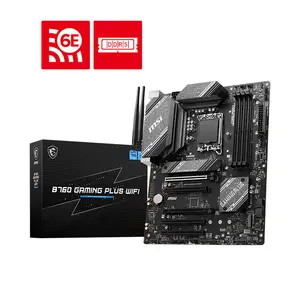 MSI B760 GAMING PLUS WIFI DDR5 ATX Gaming Motherboard, Intel LGA1700 Socket, PCIe 4.0, WiFi 6E, 192GB DDR5 Memory Support