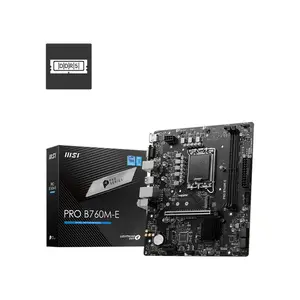 MSI PRO B760M-E DDR5 Micro-ATX Motherboard, Intel LGA1700 Socket, PCIe 4.0 Expansion, Dual Channel DDR5 Memory Support, Intel Core 14th Gen Compatible Platform