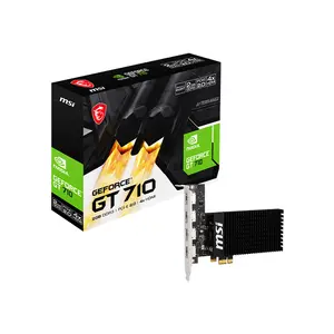 MSI GeForce GT 710 2GD3H 4HDMI Graphics Card, 2GB DDR3 Memory, Quad HDMI Output Design, Multi-Monitor Productivity and Display GPU