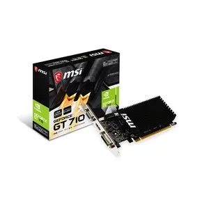 MSI GeForce GT 710 2GD3H LP Graphics Card, 2GB DDR3 Memory, Low Profile Form Factor, Multi-Display Support, Compact Desktop Graphics GPU