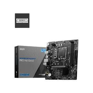 MSI PRO H610M-E DDR5 Micro-ATX Motherboard, Intel LGA1700 Socket, PCIe 4.0 Expansion, Dual Channel DDR5 Memory Support, Intel Core 14th Gen Compatible Platform