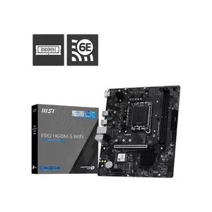 MSI PRO H610M-S WiFi DDR5 LGA1700 Micro-ATX Motherboard, WiFi Connectivity, DDR5 Memory Support, Intel Core 14th Gen Ready