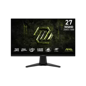 MSI MAG 275QF E20 27 Inch QHD Gaming Monitor, 2560×1440 Resolution, 200Hz Refresh Rate, Rapid IPS Panel Technology, 0.5ms Response Time, Smooth High-Speed Gaming Display