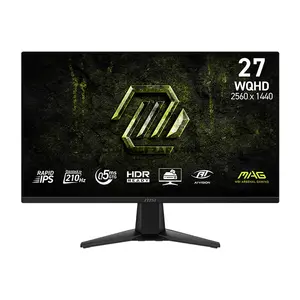 MSI MAG 275QF E21 27-Inch WQHD Rapid IPS Gaming Monitor, 2560×1440, 210Hz Refresh Rate, 0.5ms GtG, VESA DisplayHDR 400, G-SYNC Compatible, AMD FreeSync Premium, HDMI 2.0b, DisplayPort 1.4a