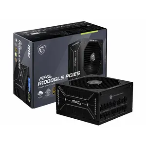 MSI MAG A1000GLS PCIE5 1000W Power Supply, 80 PLUS Gold Certified Efficiency, PCIe 5.0 Ready Design, Fully Modular Cable Management, High-Performance ATX PSU