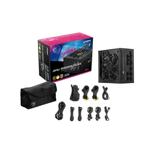 MSI MPG A1000GS PCIE5 1000W Power Supply, 80 PLUS Gold Certified Efficiency, PCIe 5.0 Ready Design, Fully Modular Cable Management, High-Performance Gaming and Workstation PSU