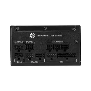 MSI MPG A1000GS PCIE5 1000W Power Supply, 80 PLUS Gold Certified Efficiency, PCIe 5.0 Ready Design, Fully Modular Cable Management, High-Performance Gaming and Workstation PSU