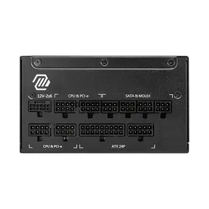 MSI MAG A1250GL PCIE5 1250W Fully Modular Power Supply, ATX 3.1 Ready, PCIe 5.1 16-Pin 600W Connector, 80 PLUS Gold Efficiency, 135mm Fluid Dynamic Bearing Fan, Active PFC, Flat Cables
