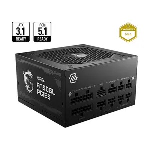 MSI MAG A750GL PCIE5 750W Power Supply, 80 PLUS Gold Certified Efficiency, PCIe 5.0 Ready Design, Fully Modular Cable Management, High-Performance ATX PSU