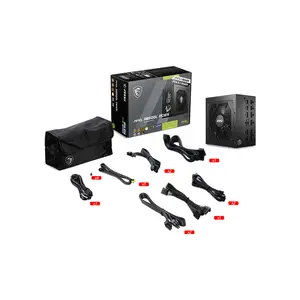MSI MAG A850GL PCIE5 850W Power Supply Black Edition, 80 PLUS Gold Certified Efficiency, PCIe 5.0 Ready Design, Fully Modular Cable Management, High-Performance Gaming PSU