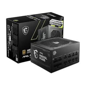 MSI MAG A850GL PCIE5 850W Power Supply Black Edition, 80 PLUS Gold Certified Efficiency, PCIe 5.0 Ready Design, Fully Modular Cable Management, High-Performance Gaming PSU