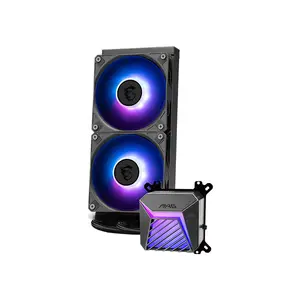 MSI MAG CORELIQUID A15 240 ARGB Liquid CPU Cooler Black Edition, Dual ARGB Cooling Fans, 240mm Radiator Design, High-Performance All-in-One Liquid Cooling Solution for Gaming PCs