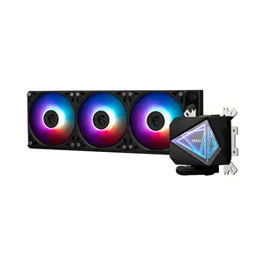 MSI MAG CORELIQUID I360 ARGB 360mm Liquid CPU Cooler Black Edition, Triple ARGB Cooling Fans, 360mm Radiator Design, High-Performance All-in-One Liquid Cooling Solution for Gaming PCs
