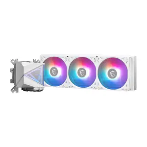 MSI MAG CORELIQUID I360 ARGB 360mm Liquid CPU Cooler White Edition, Triple ARGB Cooling Fans, 360mm Radiator Design, High-Performance All-in-One Liquid Cooling Solution for Gaming PCs