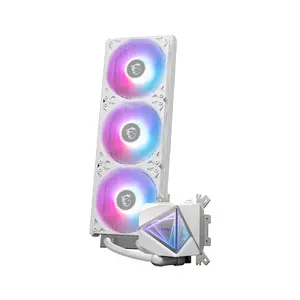 MSI MAG CORELIQUID I360 ARGB 360mm Liquid CPU Cooler White Edition, Triple ARGB Cooling Fans, 360mm Radiator Design, High-Performance All-in-One Liquid Cooling Solution for Gaming PCs