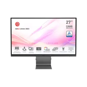 MSI Modern MD271UL Iron Gray 27-Inch 4K UHD IPS Monitor, 3840×2160 Resolution, 60Hz Refresh Rate, 4ms GTG, 10-Bit Color, 99% DCI-P3, 95% Adobe RGB, USB-C 65W Power Delivery, HDMI & DisplayPort