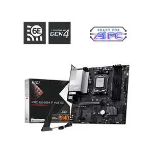 MSI PRO B840M-P WIFI6E Micro-ATX Motherboard, AMD B840 Chipset, AM5 Socket, DDR5 Memory Support, WiFi 6E Connectivity, Compact Performance Platform