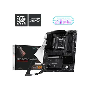MSI PRO B850-S WIFI6E ATX Motherboard, AMD B850 Chipset, AM5 Socket, DDR5 Memory Support, PCIe 5.0 Expansion, WiFi 6E Professional Performance Platform