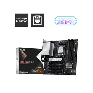 MSI PRO B850M-P Micro-ATX Motherboard, AMD B850 Chipset, AM5 Socket, DDR5 Memory Support, Next-Generation Ryzen Desktop Platform Motherboard