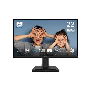 MSI PRO MP225 22 Inch Full HD Monitor, 1920×1080 Resolution, 100Hz Refresh Rate, IPS Panel Technology, HDMI and VGA Connectivity, Business and Home Office Display
