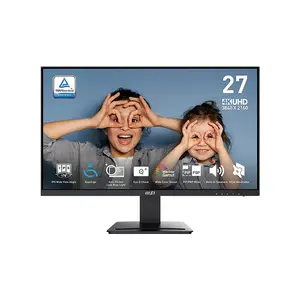 MSI PRO MP273U 27 Inch 4K UHD Professional Monitor, 3840×2160 Resolution, IPS Panel Technology, 60Hz Refresh Rate, 4ms Response Time, HDMI and DisplayPort Connectivity, Productivity and Content Creation Display