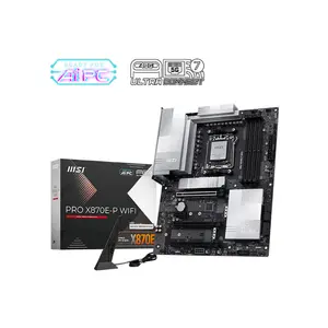 MSI PRO X870E-P WIFI ATX Motherboard, AMD X870E Chipset, AM5 Socket, DDR5 Memory Support, PCIe 5.0 Expansion, WiFi 7 Professional Performance Platform