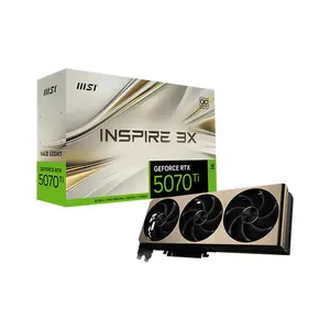 MSI GeForce RTX 5070 Ti 16G INSPIRE 3X OC PLUS 16GB GDDR7 Graphics Card, Triple Fan Cooling, PCIe 5.0, HDMI 2.1b, DisplayPort 2.1b