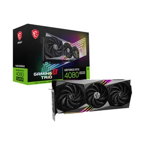 MSI GeForce RTX 4080 SUPER 16G GAMING X TRIO 16GB GDDR6X Graphics Card, Triple Fan Cooling, PCIe 4.0, HDMI 2.1a, DisplayPort 1.4a