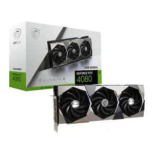 MSI GeForce RTX 4080 16GB SUPRIM X Graphics Card, 16GB GDDR6X Memory, PCIe 4.0 Interface, Triple-Fan SUPRIM Cooling System, HDMI 2.1a and DisplayPort 1.4a Connectivity, Factory Overclocked Premium Gaming GPU