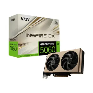 MSI GeForce RTX 5060 8G INSPIRE 2X OC 8GB GDDR7 Graphics Card, Dual Fan Cooling, PCIe 5.0, HDMI 2.1b, DisplayPort 2.1b