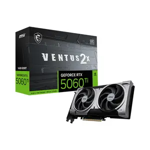 MSI GeForce RTX 5060 Ti 16G VENTUS 2X OC PLUS 16GB GDDR7 Graphics Card, Dual Fan Cooling, PCIe 5.0, HDMI 2.1b, DisplayPort 2.1b