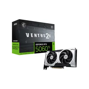 MSI GeForce RTX 5060 Ti 8G VENTUS 2X OC PLUS Graphics Card, 8GB GDDR7 Memory, Factory Overclocked Core, Dual Fan Thermal Design, PCIe 5.0 Gaming GPU
