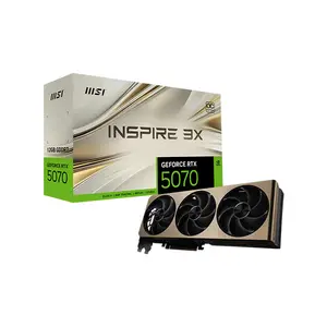 MSI GeForce RTX 5070 12G INSPIRE 3X OC 12GB GDDR7 Graphics Card, Triple Fan Cooling, PCIe 5.0, HDMI 2.1b, DisplayPort 2.1b